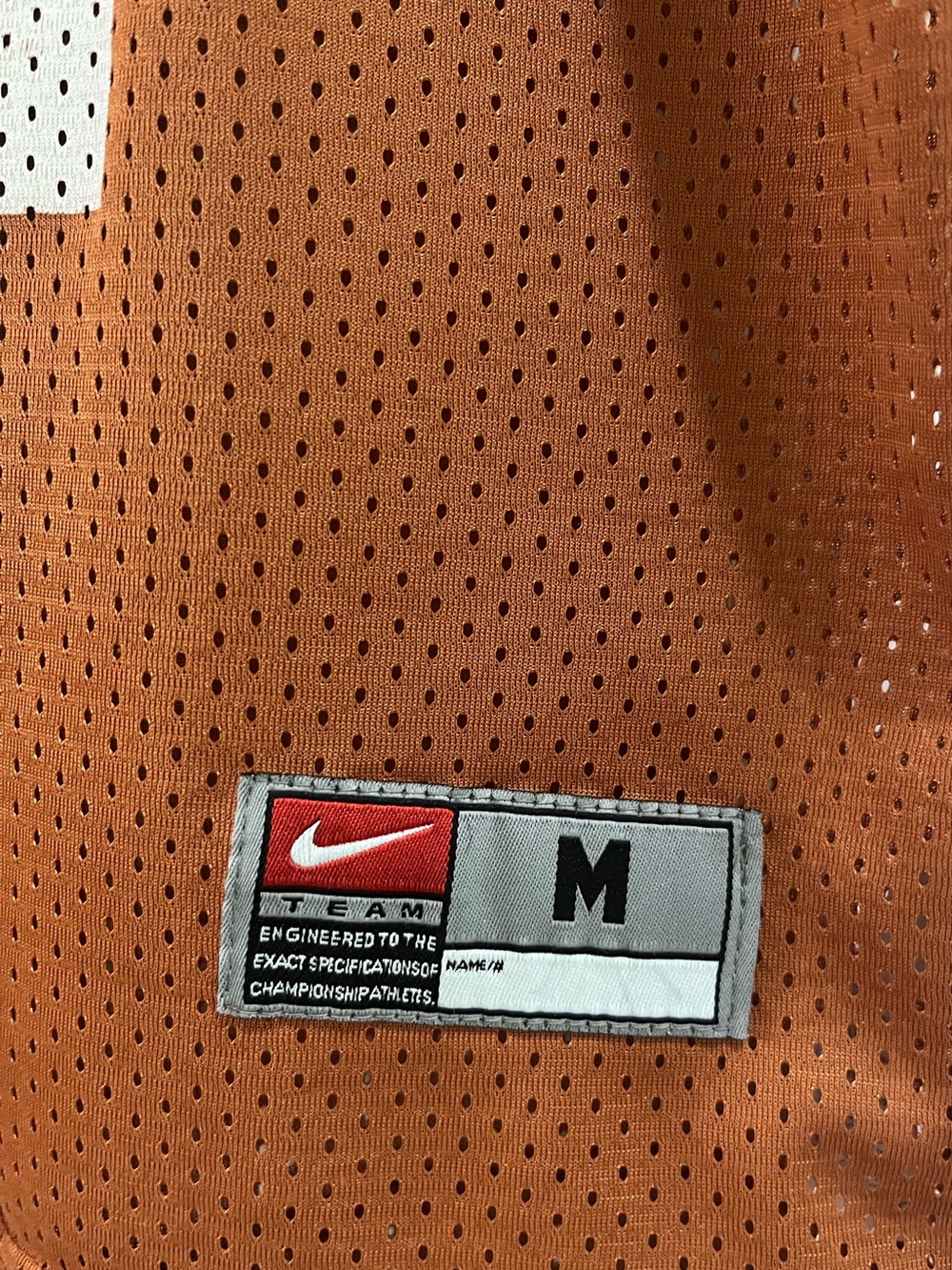Nike Burnt Orange Texas #32 Football Jersey with White Accents - Picture 3 of 5